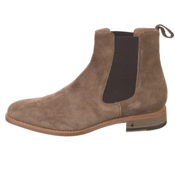 John Varvatos Brown Suede Chelsea Boots in 10.5